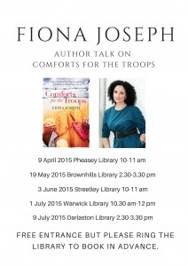 Fiona Joseph Library tour dates 2015